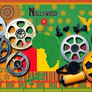 Collage representing African cinema and Nollywood