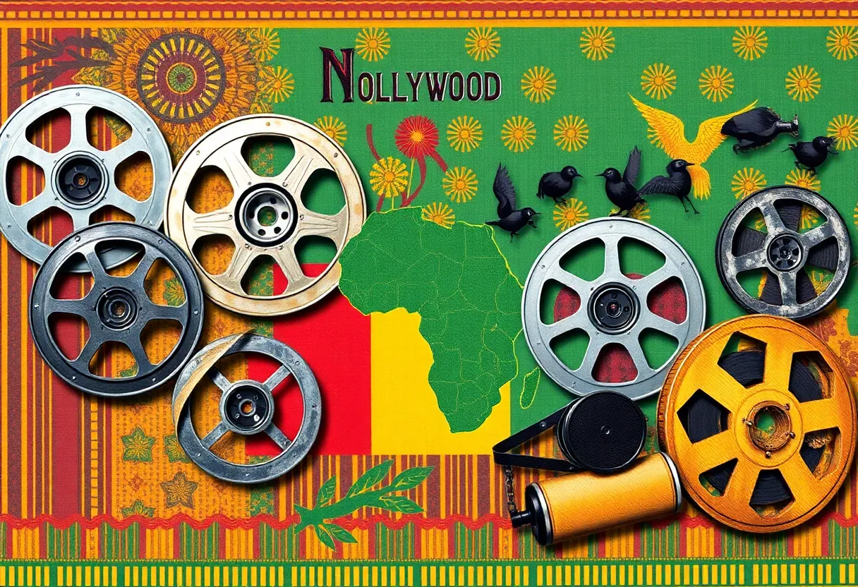 Collage representing African cinema and Nollywood