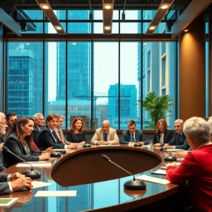 Diverse members of Atlanta's city council in discussion