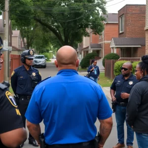 Community members in Atlanta discussing safety after recent homicides