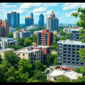 Vibrant Atlanta skyline featuring modern multifamily residential projects