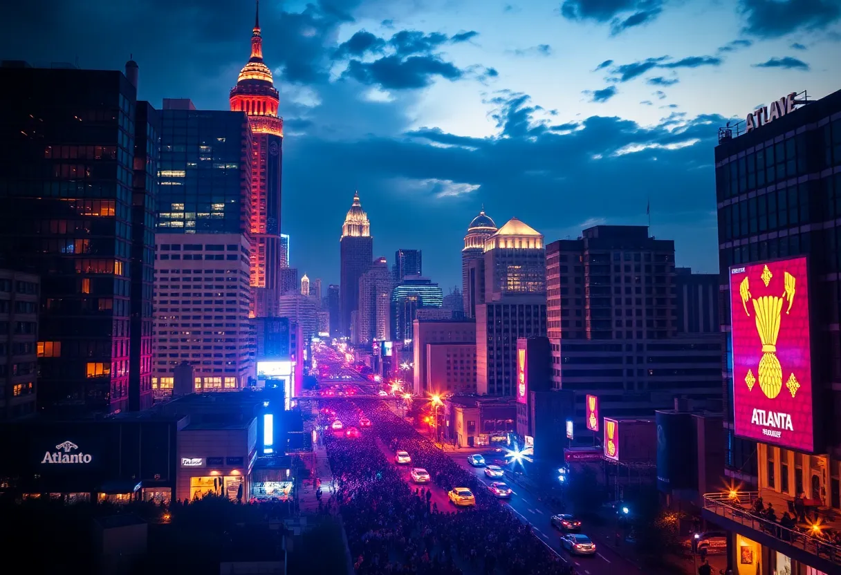Cityscape of Atlanta reflecting its music culture