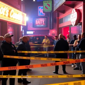 Police at the scene of a nightclub shooting in Atlanta