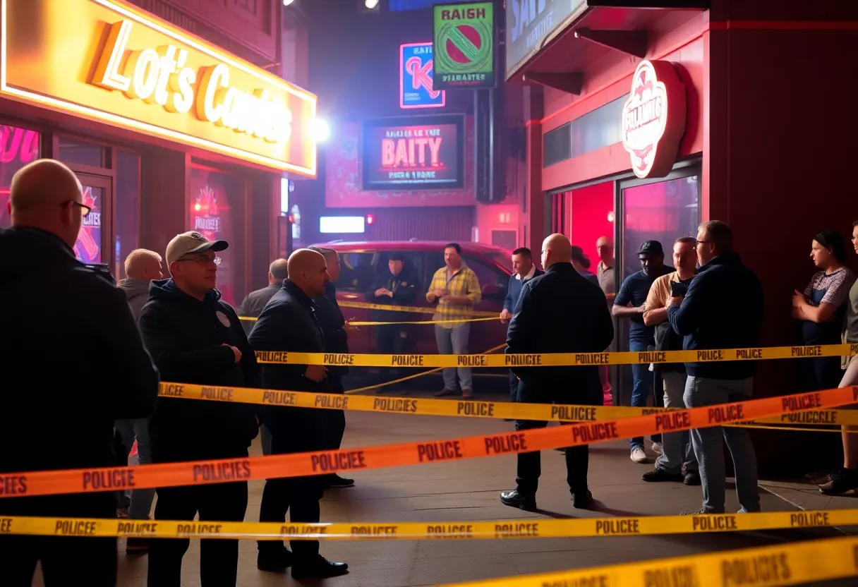 Police at the scene of a nightclub shooting in Atlanta