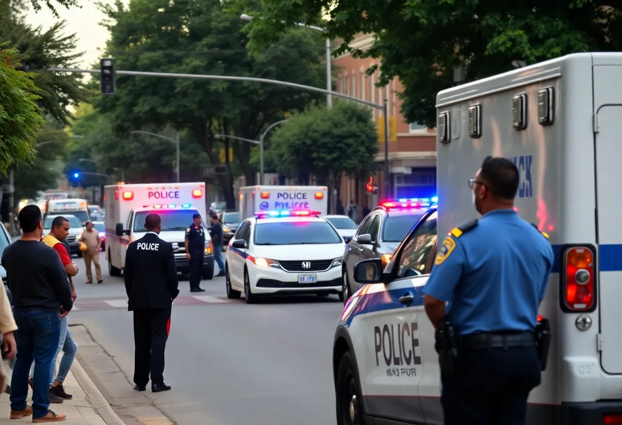 Atlanta neighborhood during police response to a kidnapping