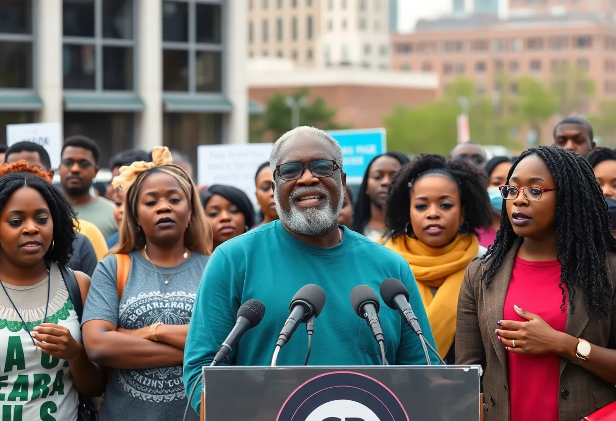 Press conference in Atlanta addressing federal workers' issues