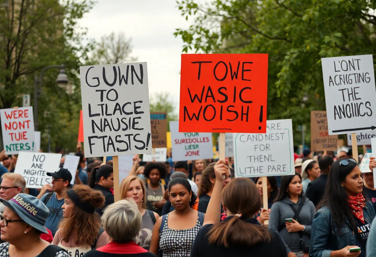 Activists protesting for civil rights in Atlanta
