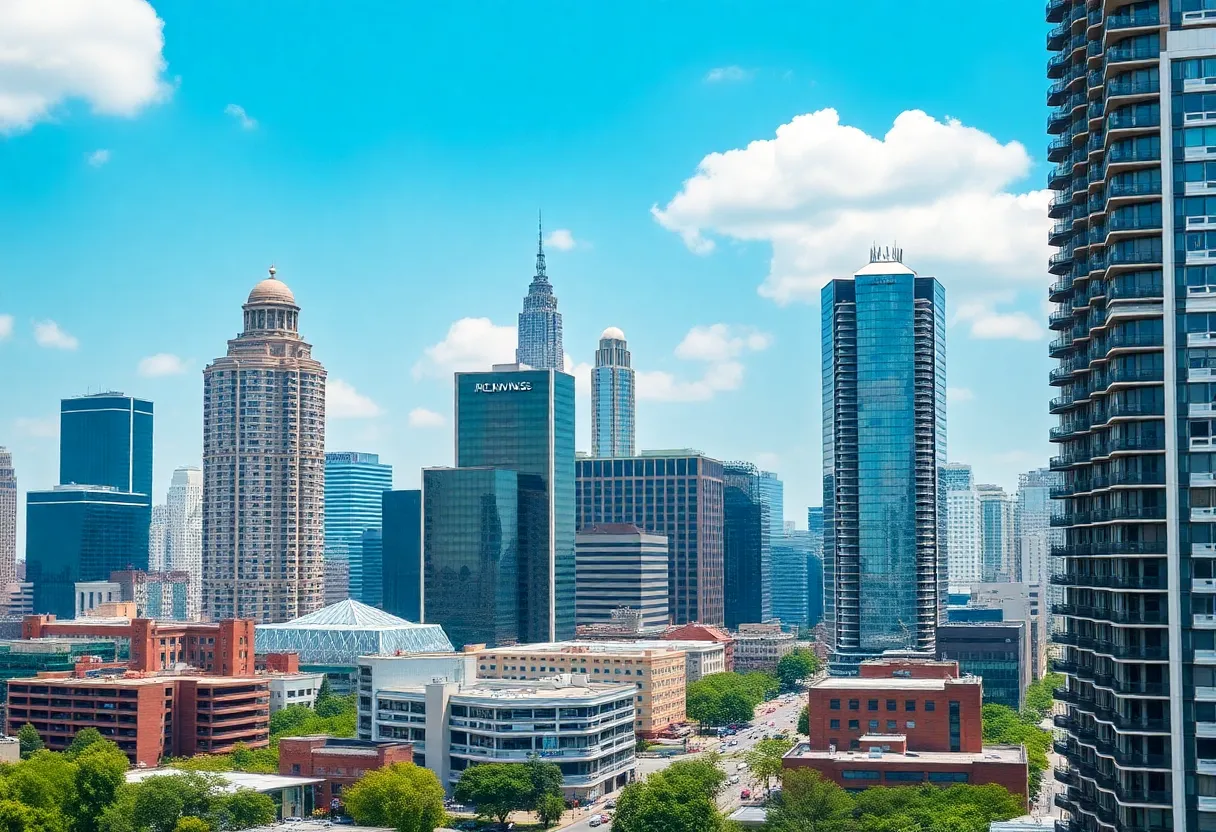City skyline of Atlanta representing the rental market