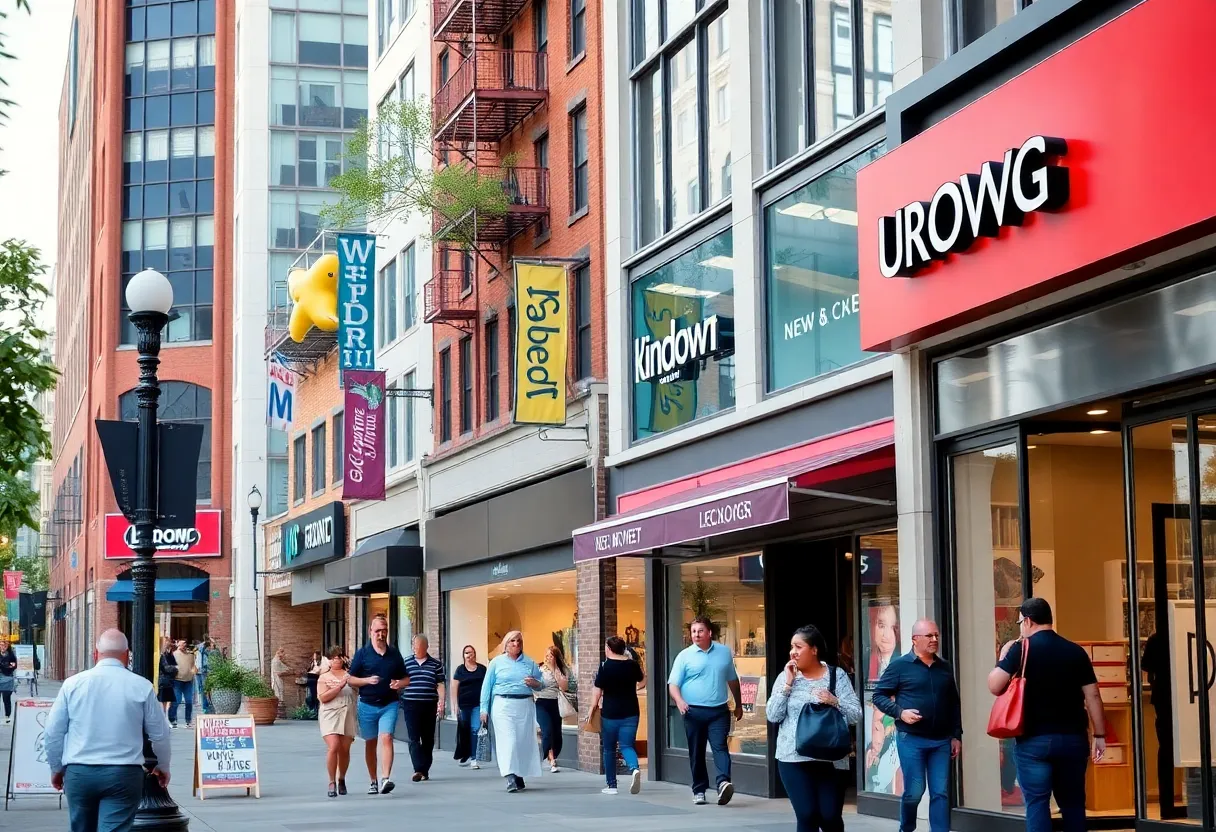 Shoppers enjoying new retail stores in Atlanta