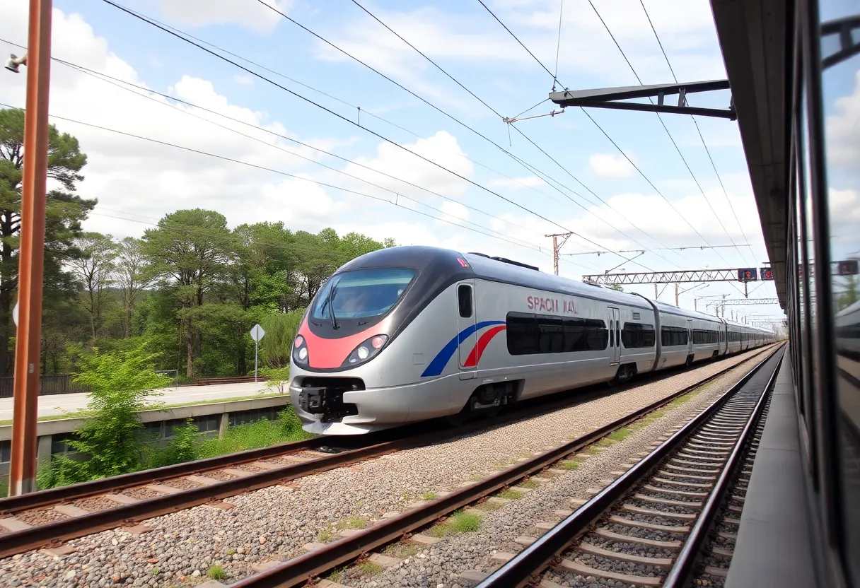 Passenger train connecting Atlanta and Savannah