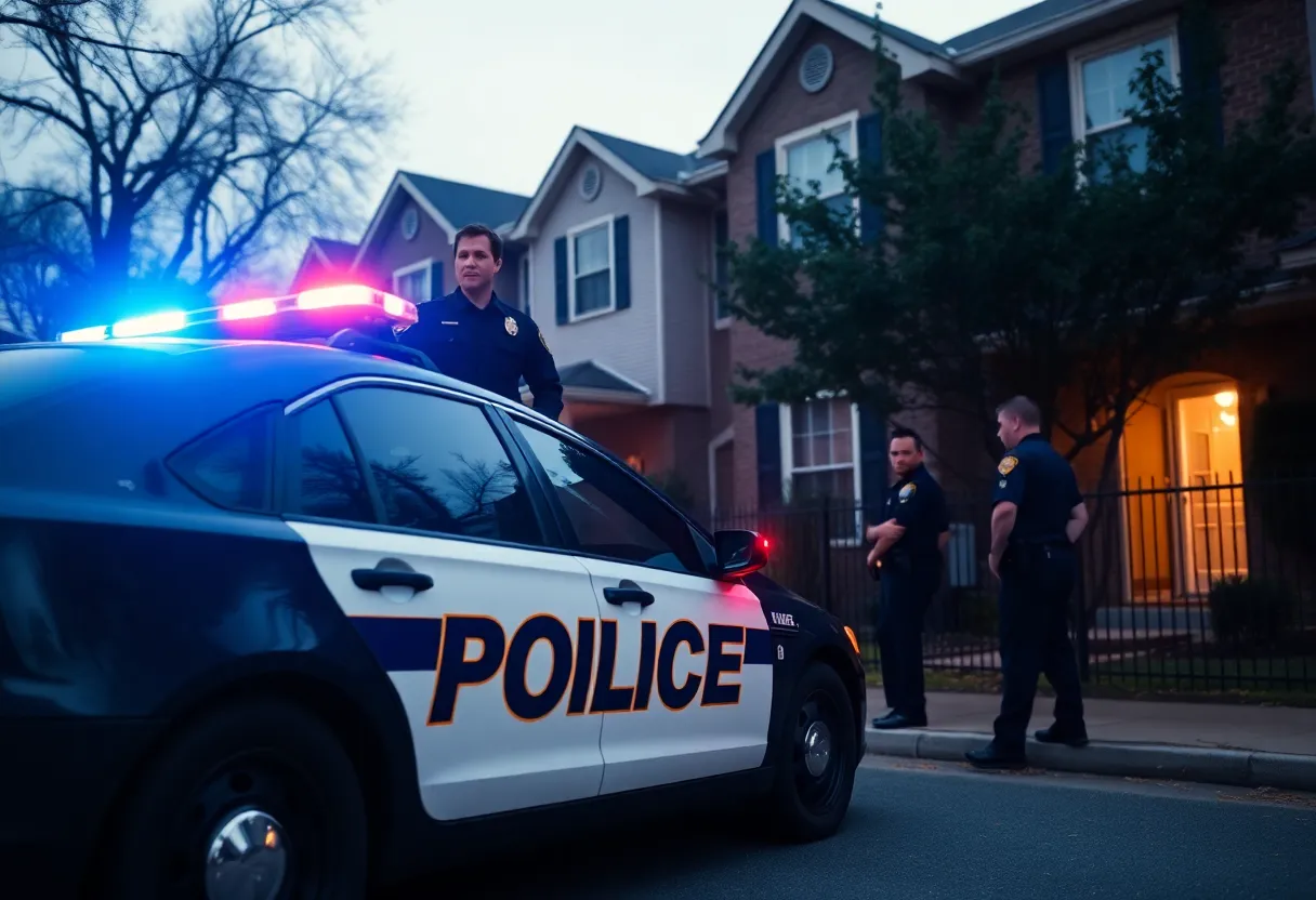 Police officers at the scene of an incident in Atlanta