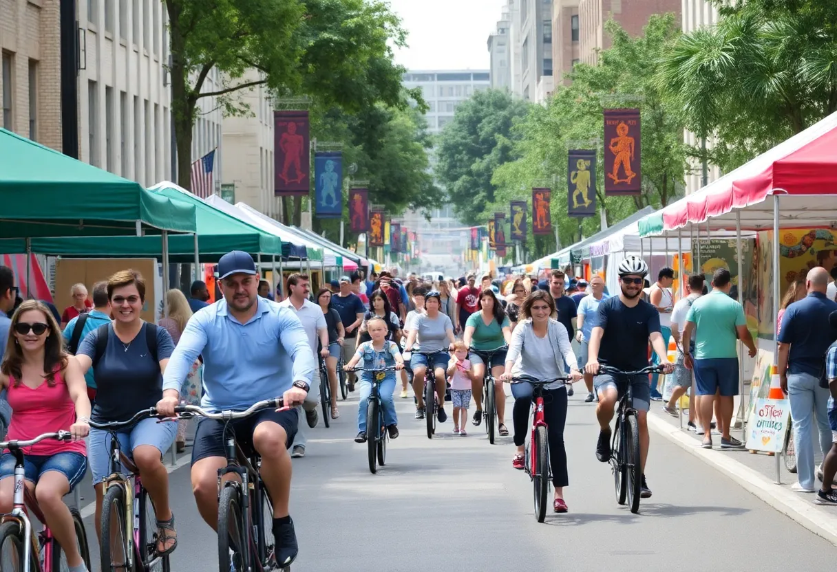 Festival-goers enjoying Atlanta Streets Alive 2025
