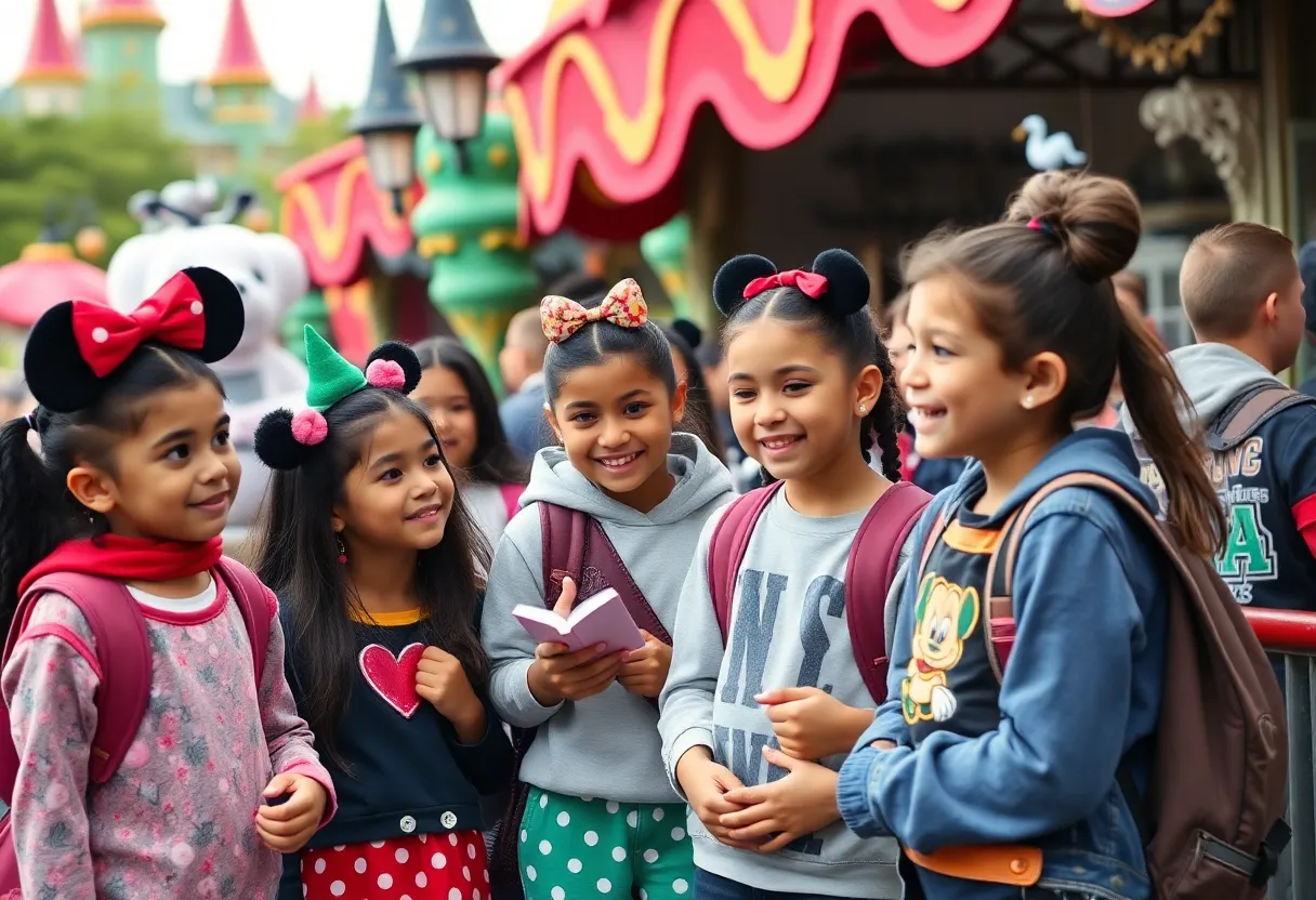Students engaging in empowerment activities at the Disney Dreamers Academy.