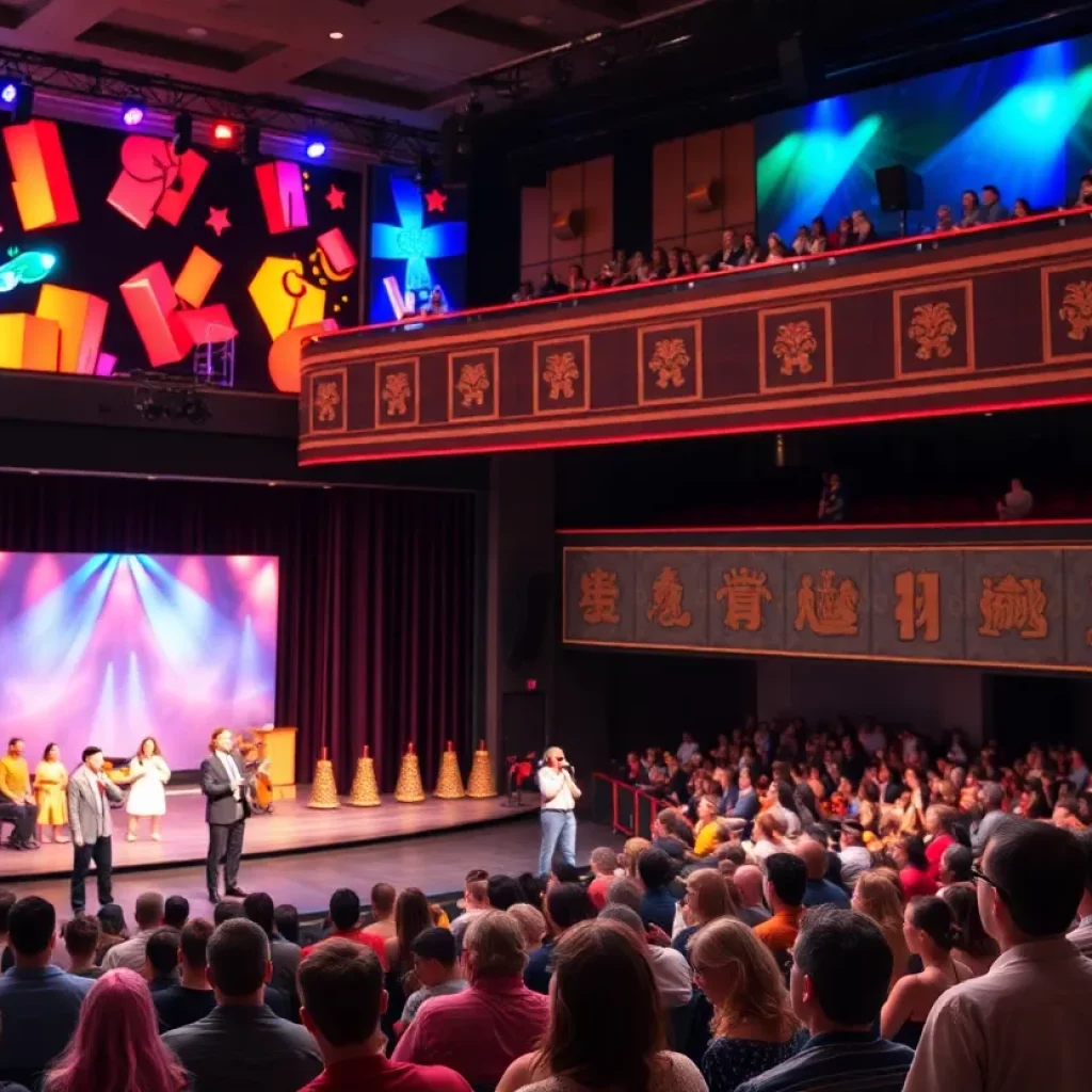 An audience enjoying theater performances in Atlanta, April 2025