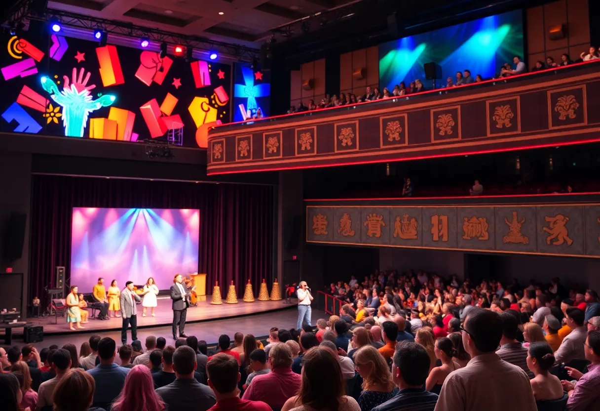 An audience enjoying theater performances in Atlanta, April 2025