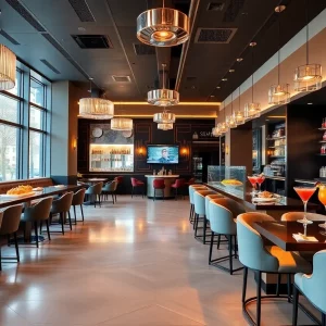 Interior of Bar ANA, a new dessert and cocktail bar in Atlanta.