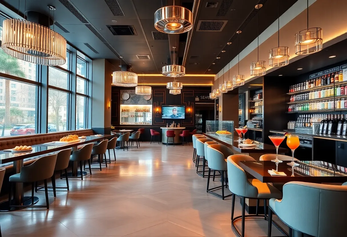 Interior of Bar ANA, a new dessert and cocktail bar in Atlanta.