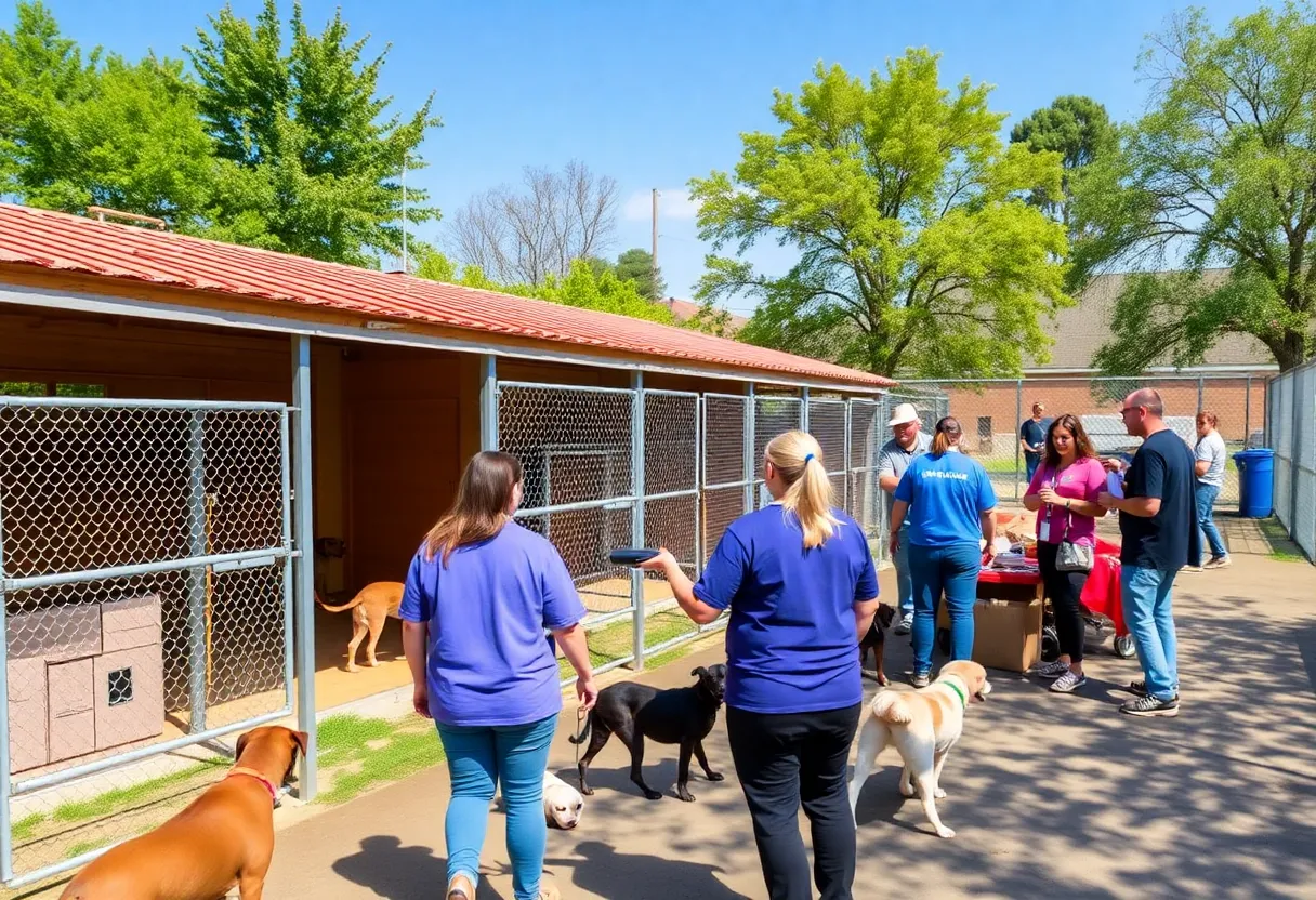 Construction of new kennels at DeKalb Animal Shelter
