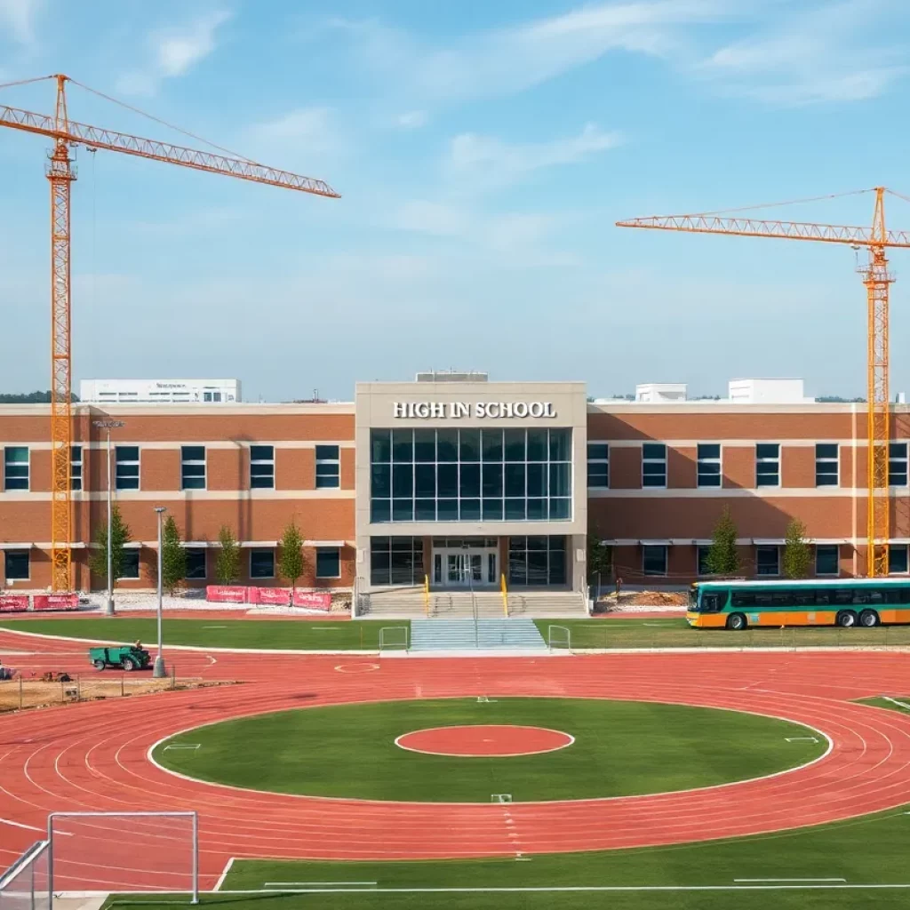 Construction site of Cross Keys High School in DeKalb County