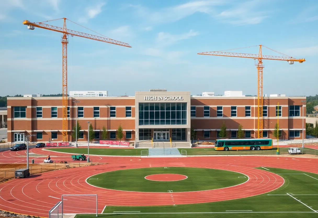 Construction site of Cross Keys High School in DeKalb County