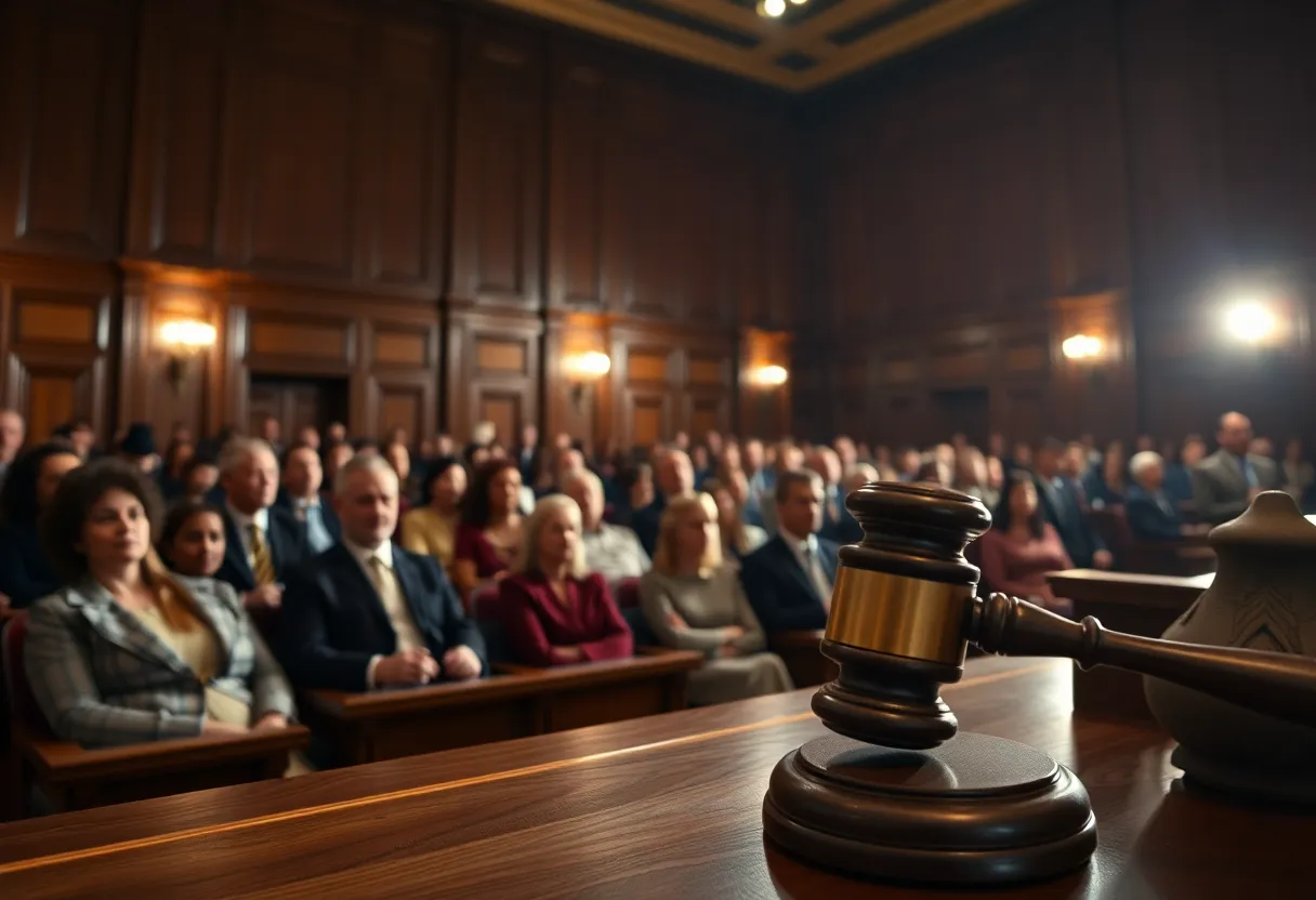 Courtroom audience watching Divorce Court