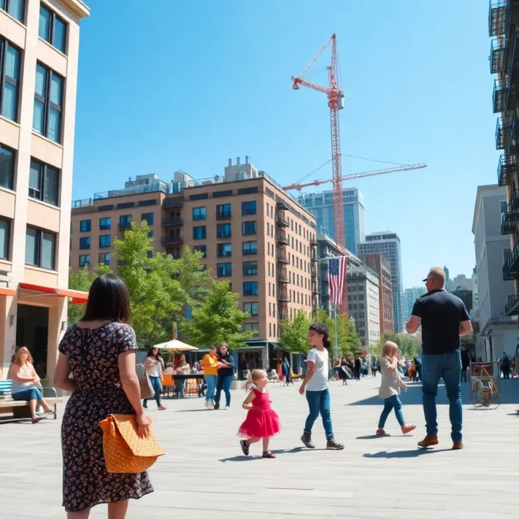 Rendering of the renovated downtown square in Decatur