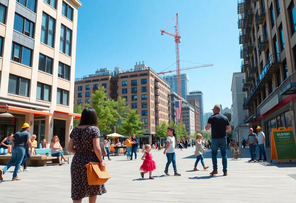 Rendering of the renovated downtown square in Decatur