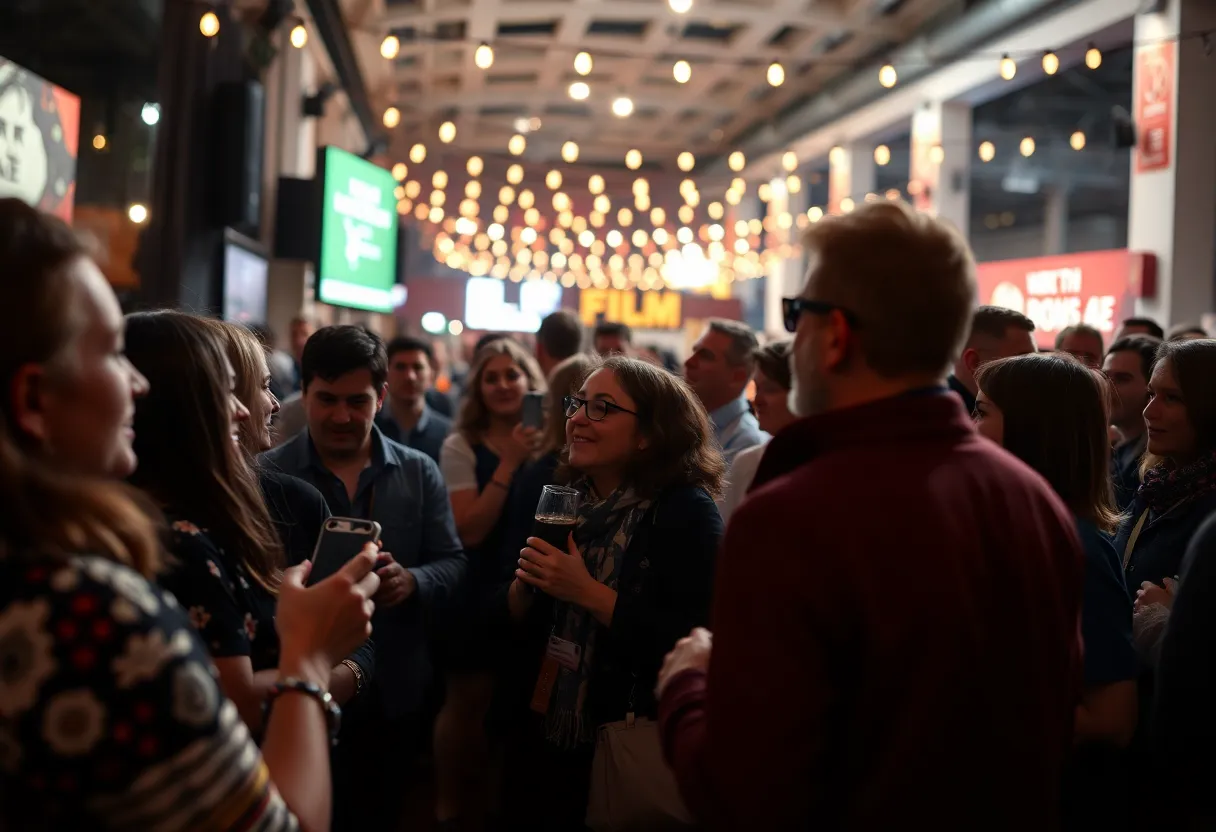 Attendees enjoying Georgia Film Week events