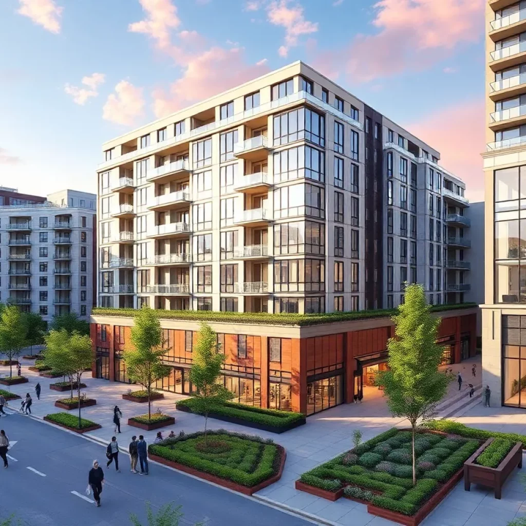 Conceptual image of Georgia-Pacific mixed-use redevelopment in Atlanta