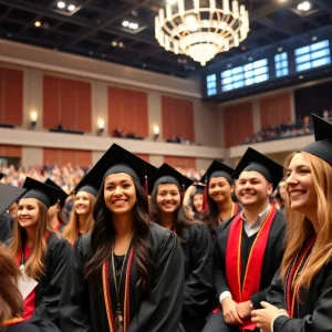 Graduates celebrating at Georgia School of Orthodontics graduation ceremony