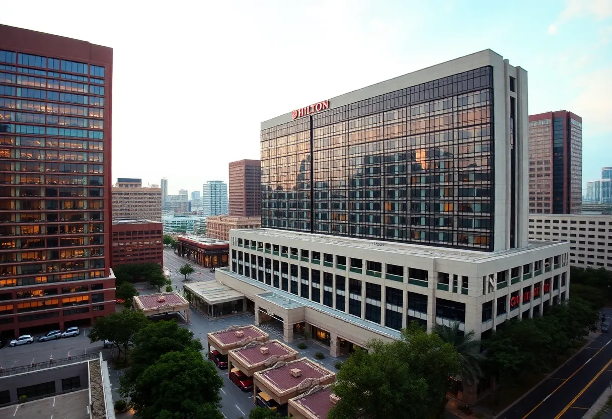Exterior view of the Hilton Atlanta hotel