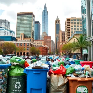 Cityscape of Atlanta highlighting recycling initiatives