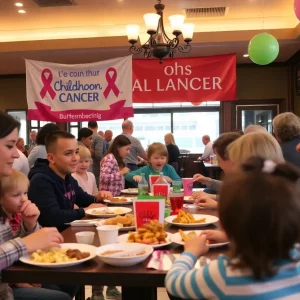 Families gathered at Jersey Mike's during Day of Giving event