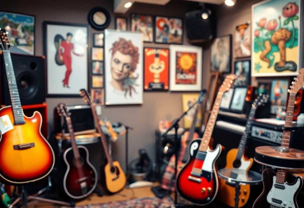 Music studio setting illustrating the artistic journey of King Harris.