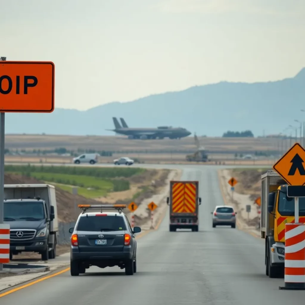 Construction activities and traffic diversions in Liberty County