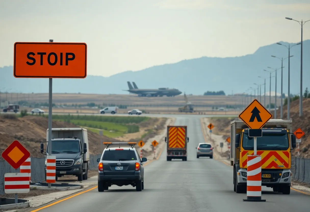 Construction activities and traffic diversions in Liberty County