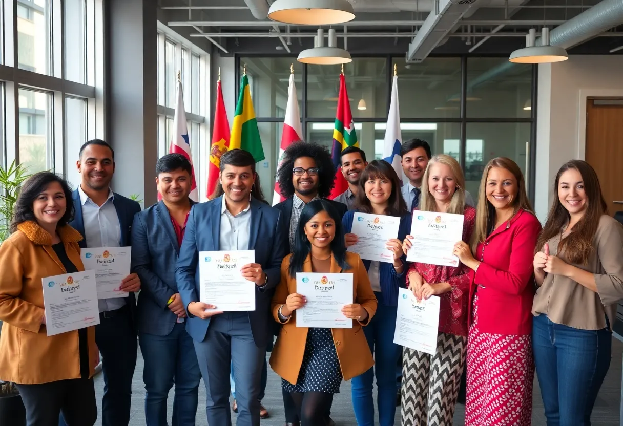 Recipients of Metro Export Challenge Grants celebrating their awards.