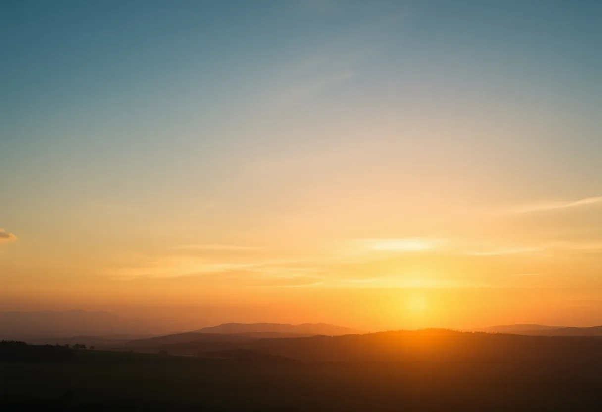 A peaceful landscape representing hope and safety.