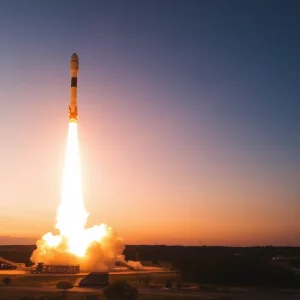 Illustration of SpaceX Starship explosion during test flight