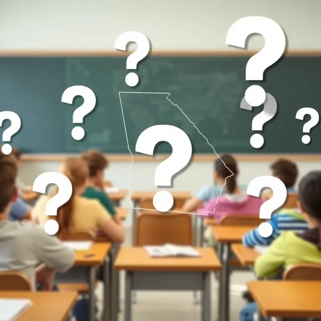 Students in a classroom looking at educational materials