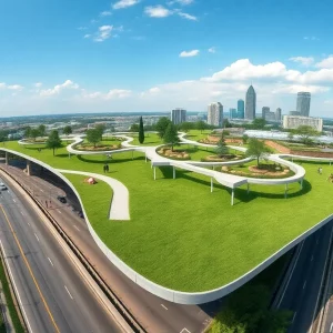 Conceptual illustration of The Stitch Park in Atlanta