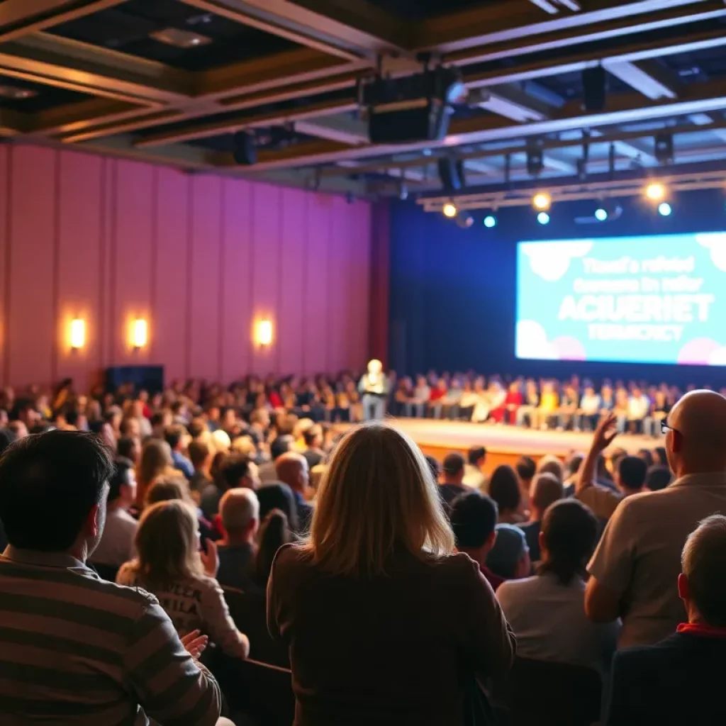 Audience engaged at Tina Knowles book tour event