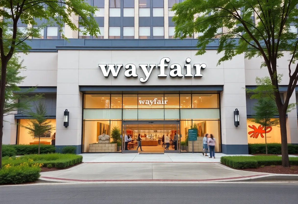 Exterior of Wayfair's new store in Atlanta