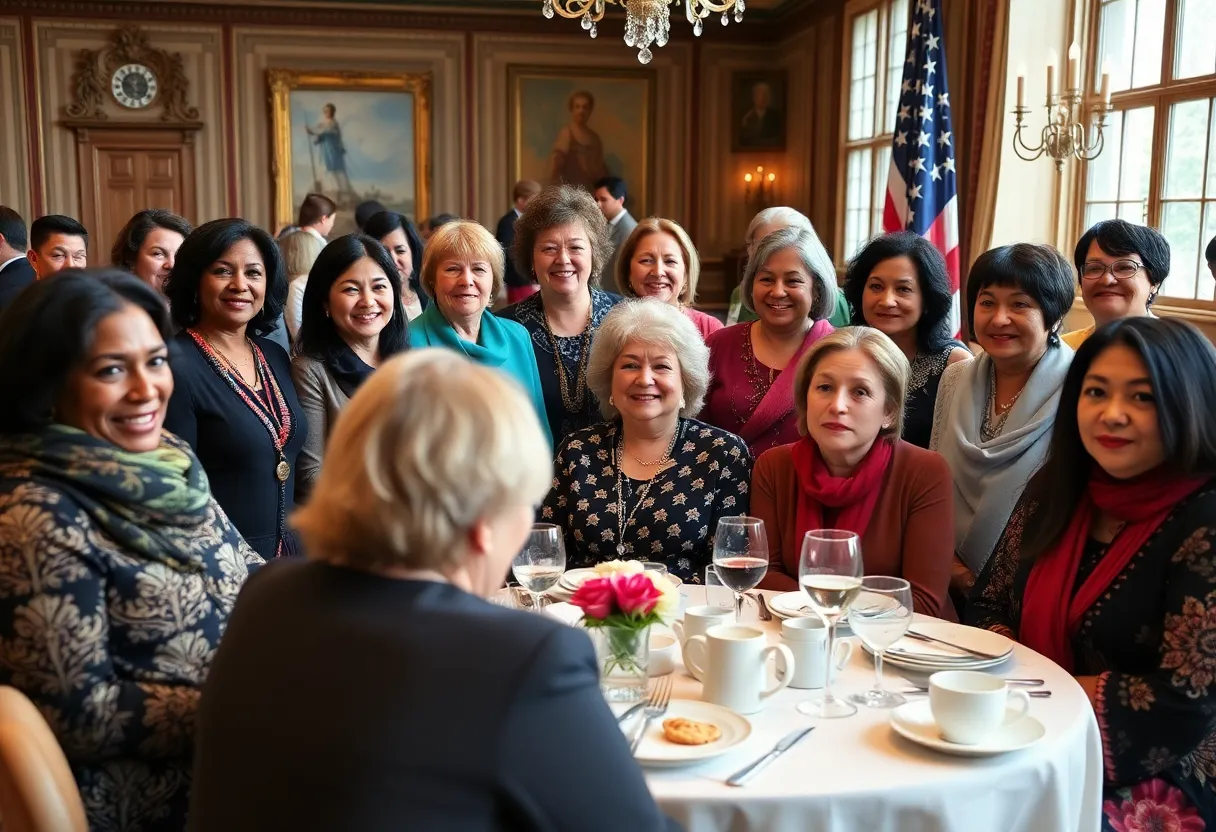 Women veterans and legislators at the breakfast event
