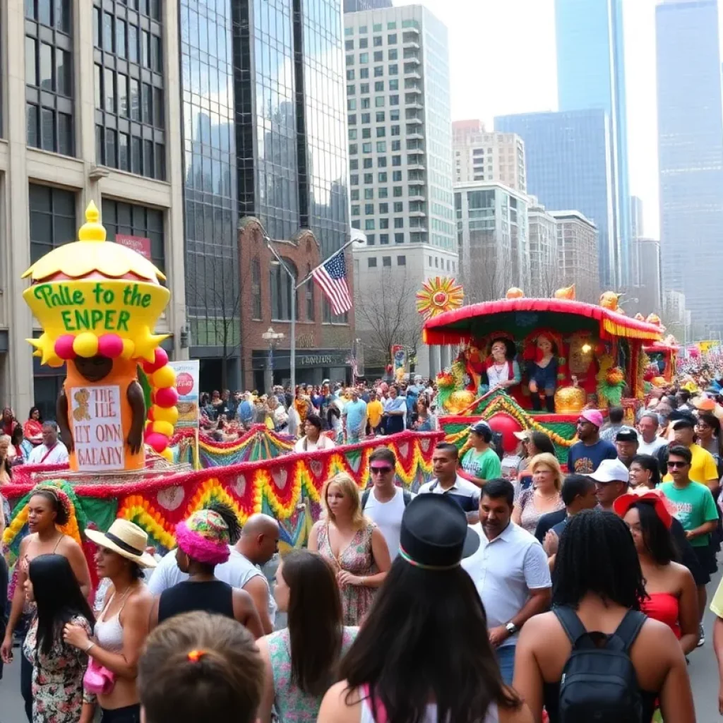 Crowd enjoying the 404 Day Parade in Atlanta