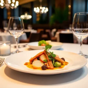Dining ambiance at Aria Restaurant in Atlanta