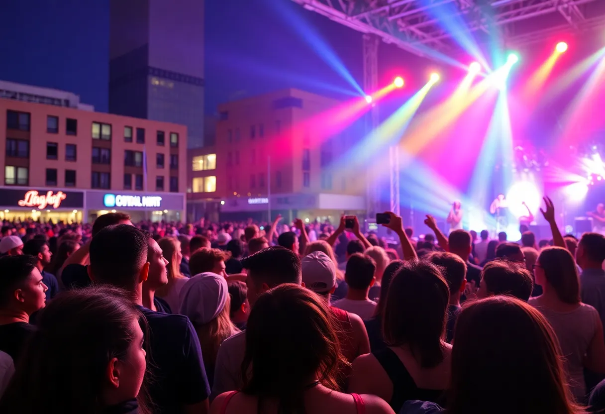 Crowd enjoying a live concert in Atlanta