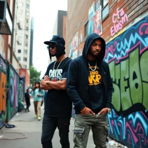 Celebration scene in Atlanta representing hip-hop culture