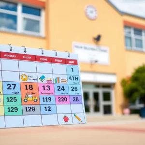 Calendar for Atlanta Schools showing academic year dates