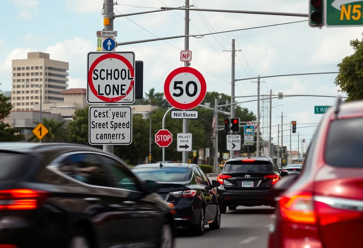 School zone speed cameras on an Atlanta street